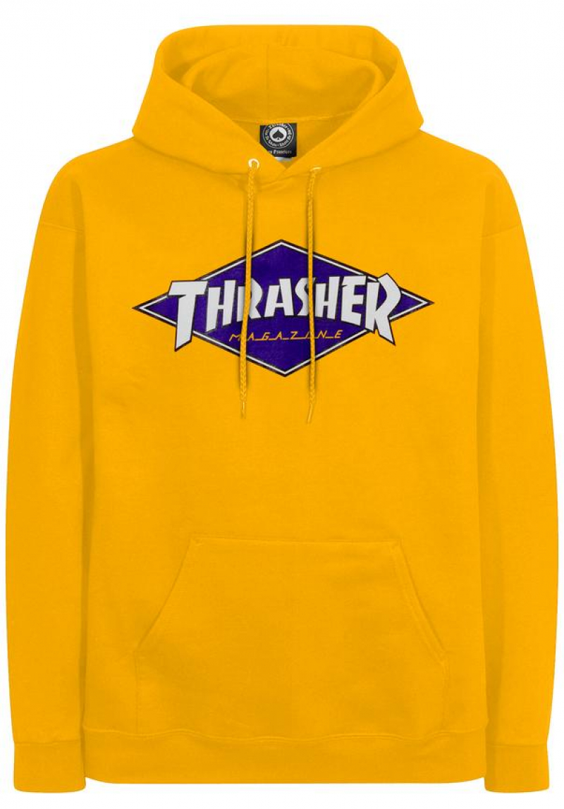 Thrasher Hoodie Diamond Logo Gr. M (Gold)